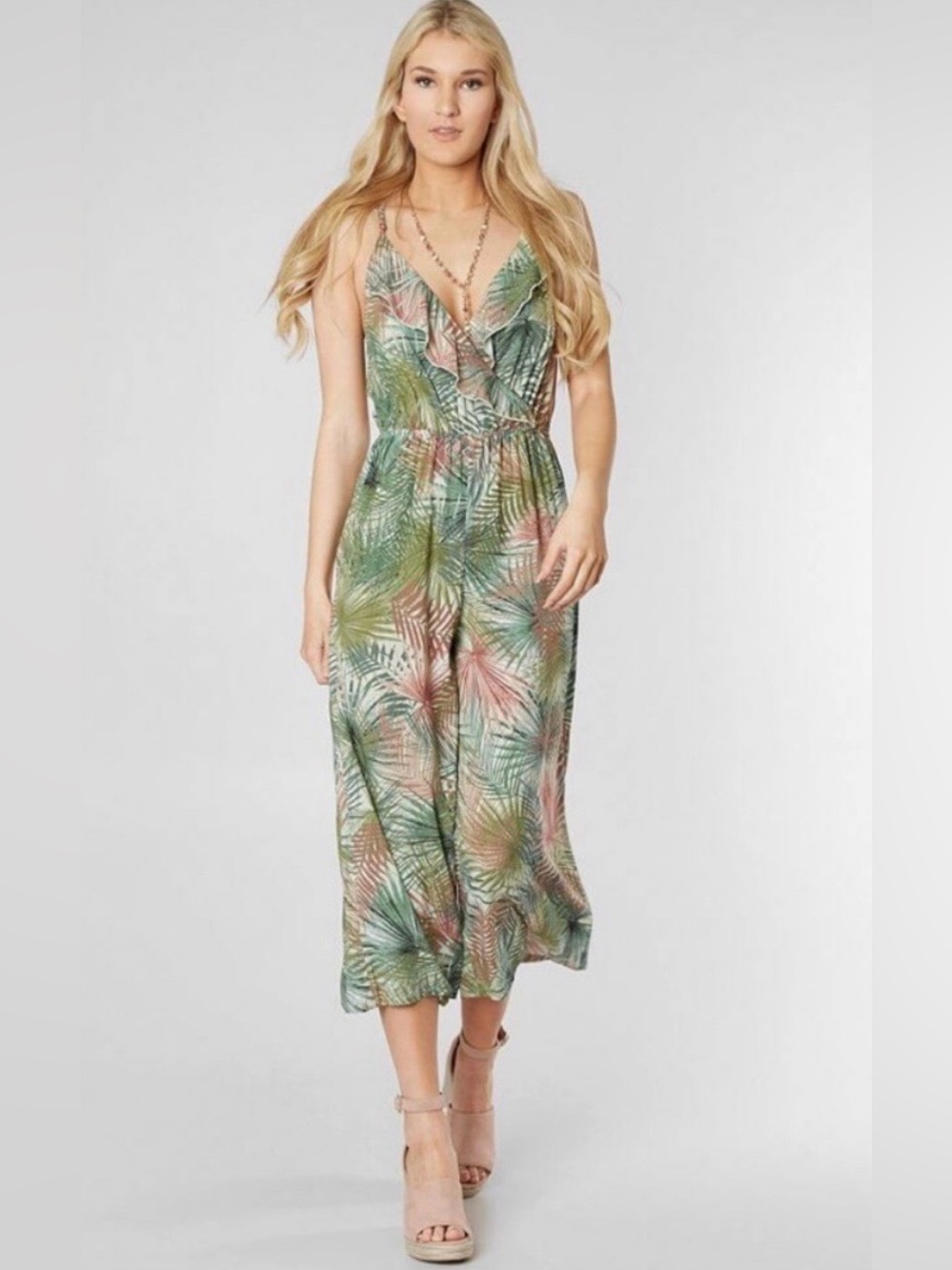O’Neill Aurelia Tropical Palm Jumpsuit (L)